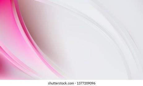 Abstract Pink and White Wave Background