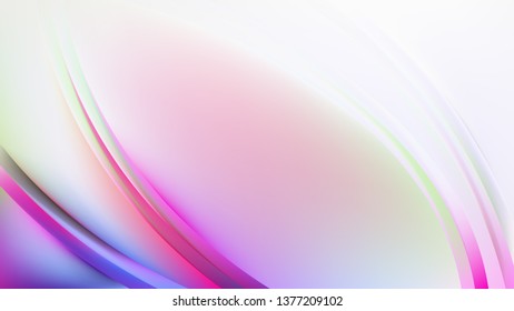 Abstract Pink and White Wave Background