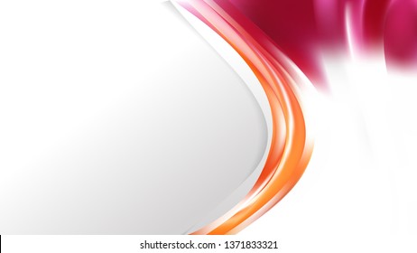 Abstract Pink and White Wave Business Background Design Template