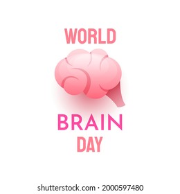 Abstract Pink World Brain Day Human Ogran Background Vector Design Style For Poster Or Postcard