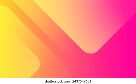 Abstract pink and yellow background. Liquid color background design. Dynamic sound wave. Design element. Vector illustration