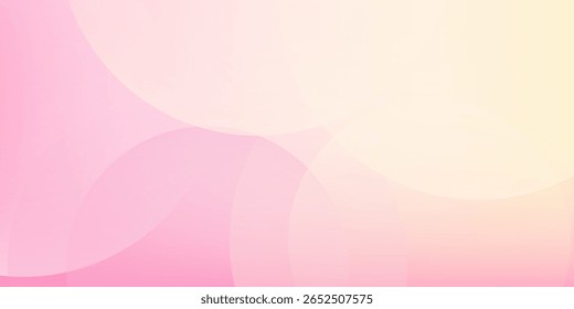 Diseño de degradado mínimo Abstractas rosa y amarillo con patrones circulares suaves