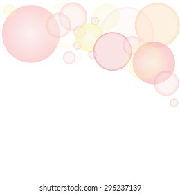 Abstract Pink, Yellow, Orange Bubbles Background