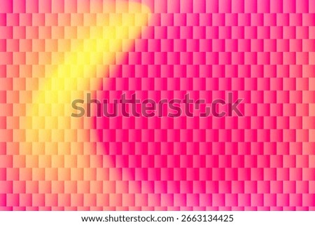 Abstract pink, yellow pixel gradient background, glowing pixelated glass backdrop. Elegant fluid blur texture with iridescent neon lights for presentation, poster, product display