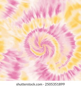 Abstract pink and yellow tie dye shibori watercolor painting, Cute seamless pattern design element for sale banners, posters, labels, and gift wrapping paper.