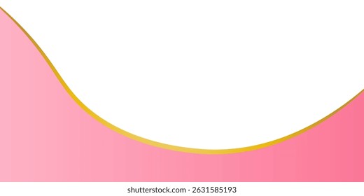 Abstract pink and yellow wave background with soft gradient curves. Elegant and feminine design perfect for beauty, fashion, and lifestyle branding.