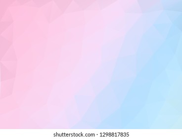 Abstract pink-blue polygonal background of geometric shapes. Retro triangle background. Colorful mosaic pattern. Geometric background in Origami style with gradient.  Low poly background of triangles