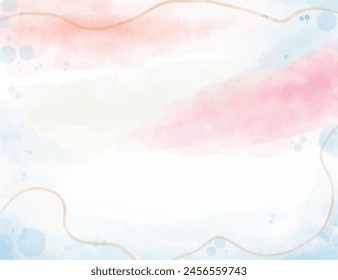 Abstract pink-blue watercolor background texture Stockvektorkép