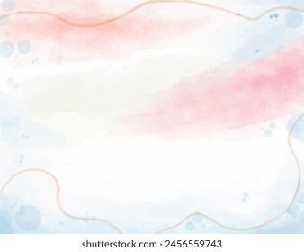 Abstract pink-blue watercolor background texture