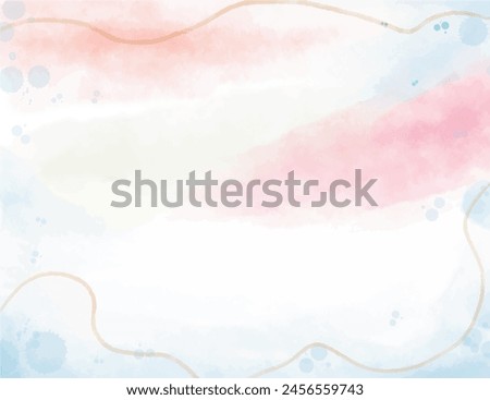 Abstract pink-blue watercolor background texture
