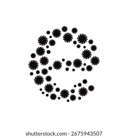 Letra Abstractas del molinete e Ilustración vectorial