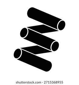 Abstract Pipeline Icon Set in Isometric Perspective Isolated on White