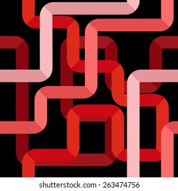 Abstract piping seamless pattern