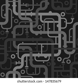 Abstract piping seamless pattern. Vector illustration.