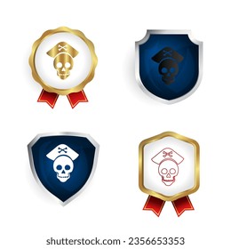 Abstract Piracy Badge and Label Collection, can be used for business designs, presentation designs or any suitable designs.