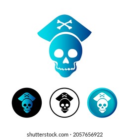 Abstract Piracy Icon Illustration Flat Design