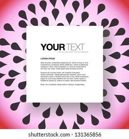 Abstract pitaya / pitahaya design background vector with white square text box