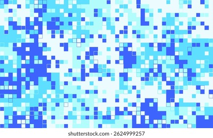 Abstractas fondo de pixel art. Los tonos azules frescos crean un diseño dinámico y moderno perfecto para tecnología, Anuncios de Sitio web o presentaciones.