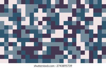 Abstract pixel art background.  Cooltoned geometric pattern ideal for website banners, digital designs, or techthemed projects. Represents data, technology, or modern aesthetics.