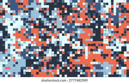 Abstract pixel art background.  Cooltoned color palette creates a modern, digital aesthetic. Perfect for website banners, tech presentations, or modern design projects.