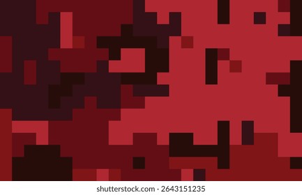 Abstract pixel art background.  Deep red and maroon shades create a dynamic, textured effect, ideal for tech, gaming, or modern design projects.