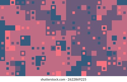 Abstract pixel art background.  A dynamic, textured design in muted pinks and blues, perfect for tech, websites, or modern presentations.