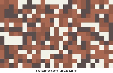 Abstract pixel art background.  Earthy tones create a textured, modern design perfect for websites, presentations, or print.  This image evokes a sense of digital artistry and subtle complexity.