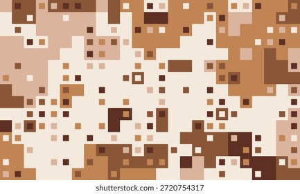 Abstractas fondo de pixel art.  Los tonos tierra crean un diseño moderno y texturizado perfecto para Sitios web, presentaciones o redes sociales.  Evoca sentimientos de calidez, complejidad y sutil dinamismo.