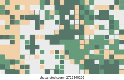 Fundo abstrato da arte em pixels.  Tons terrosos criam um mosaico calmante e moderno. Ideal para sites, apresentações ou mídias sociais. Representa dados digitais, tecnologia ou padrões de natureza.