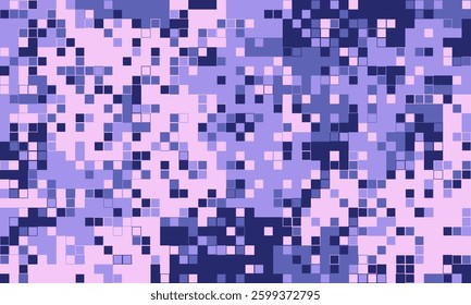Abstract pixel art background.  A mesmerizing blend of lavender and navy squares creates a dynamic, modern design ideal for tech, websites, or presentations.