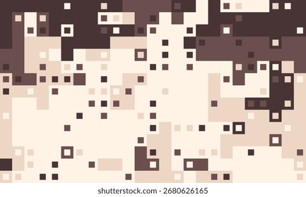 Abstractas fondo de pixel art.  Los tonos tierra neutros crean un efecto calmante y texturizado, perfecto para Anuncios de Sitio web, presentaciones o diseño App.