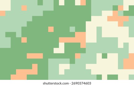 Abstractas fondo de pixel art.  Los colores verde pastel, durazno y crema crean un diseño dinámico y moderno perfecto para Sitios web, presentaciones o redes sociales.