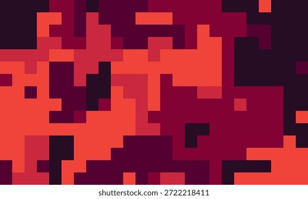 Abstract pixel art background.  Red and dark maroon pixelated texture.  Perfect for website banners, tech designs, or modern presentations.
