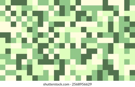 Abstract pixel art background.  Soft green and cream tones create a calming, modern design. Ideal for websites, presentations, or textile prints.  Versatile and visually appealing.