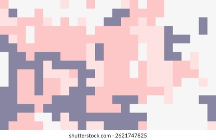 Abstract pixel art background.  Soft pink and gray blocks create a dreamy, textured effect. Ideal for website banners, social media posts, or modern design projects.