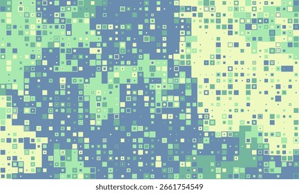 Abstract pixel art background.  Soft pastel color palette evokes calm, digital serenity. Ideal for website banners, presentations, or techrelated designs.