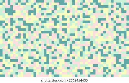 Abstractas fondo de pixel art. Los colores pastel suaves crean una textura de mosaico digital calmante. Ideal para Sitios web, diseño App, o como un patrón moderno y minimalista.