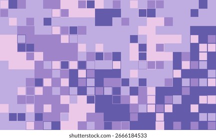 Abstract pixel art background.  Soft purple hues create a calming, digital mosaic. Ideal for websites, presentations, or social media.  Represents technology, data, or modern design.