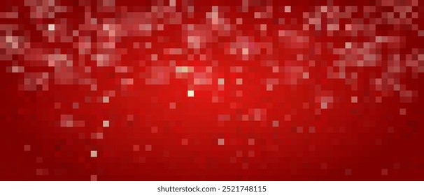 abstract pixel art background white spots with red color