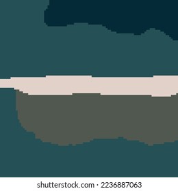abstract pixel art color combination depicting a natural landscape vector stock background