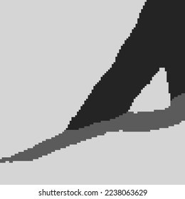 abstract pixel art color combination depicting buildings