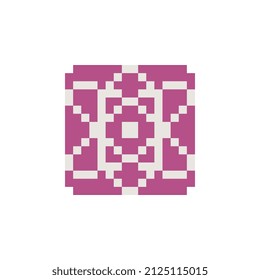 Abstract pixel art icon. Old school computer graphic design. 8-bit style. Design stickers, logo, mobile app. Isolated vector illustration.