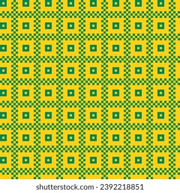 Abstract pixel art seamless fabric Background of geometric square pattern with colorful tone for wallpaper,fabric,printing and poster