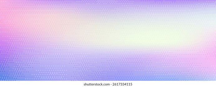 Abstract pixel art texture with smooth gradient. Digital bitmap background in soft blue and purple tones, designed in retro style for tech or game-inspired visuals.