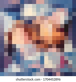 Abstract pixel art vector background