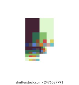 Abstrakt Pixel Art Web 1-Bit-Symbol, Emoji. Design für Logo-Spiel, Aufkleber, Web, mobile App, Abzeichen und Patches. Isolierte Vektorillustration.