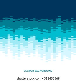 Abstract pixel background in blue color
