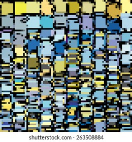abstract pixel background in blue yellow purple