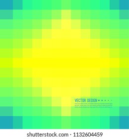 Abstract pixel background with colorful squares. Transition and gradation of color. Vector blend gradient for illustrations, covers and flyer.
