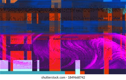 Abstract pixel background digital glitch texture. Vector illustration.
